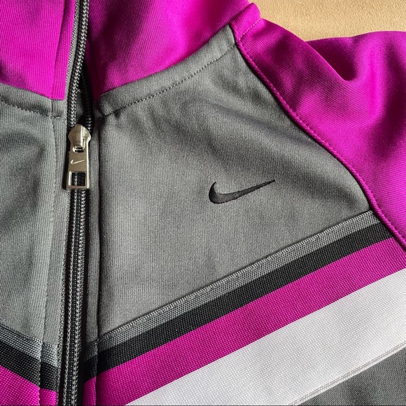 Nike Track Suit - Charcoal Gray and Magenta - Picture 3 of 12